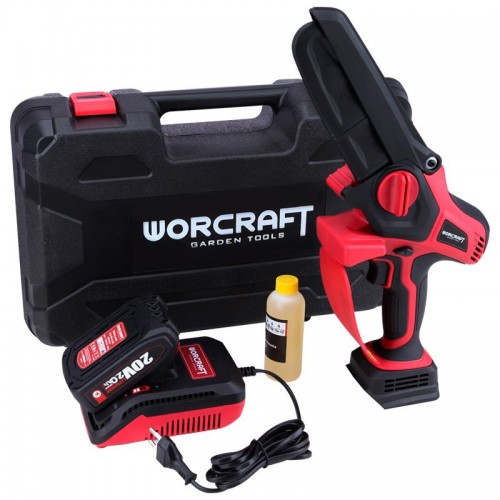 Пила цепная ручная аккумуляторная шина 150 мм, 20 В (ONE FOR ALL) WORCRAFT CHS‑S20LiBPM