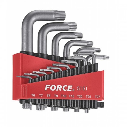 Набор ключей TORX Г-образных Т6-Т60 15ед. FORCE 5151 F