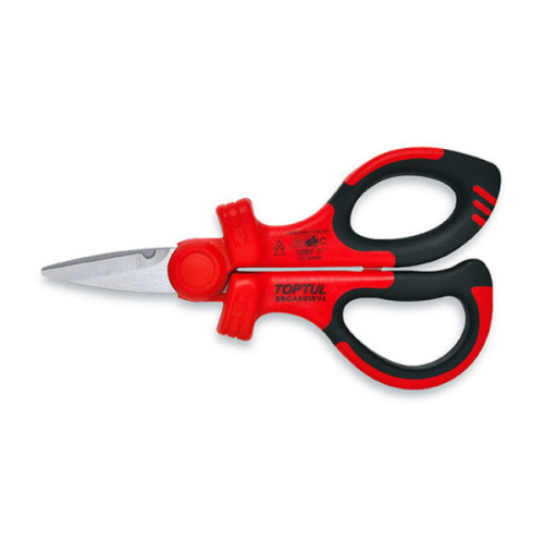 Ножницы электрика усиленные изолированные 160мм,VDE 1000В. TOPTUL SBCA0516V4