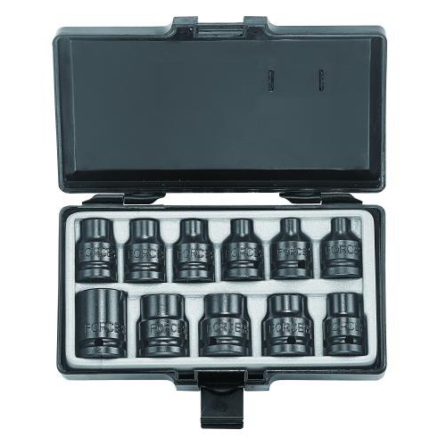 Набір ударних головок E-TORX 1/2" (E6–E24),11 предметів. FORCE 4117 F