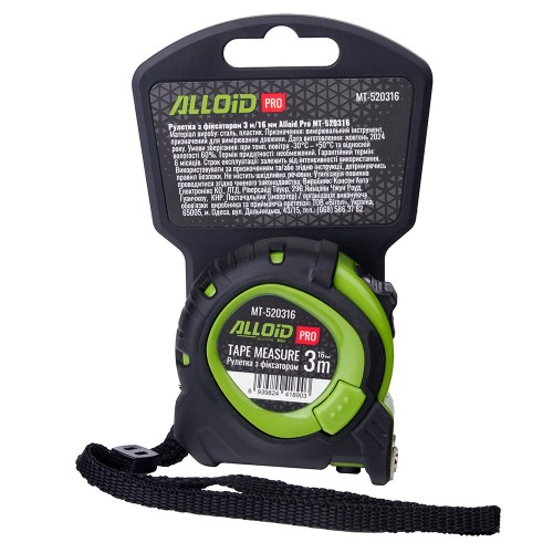 Рулетка с фиксатором 3 м/16 мм, MT-520316 Alloid Pro
