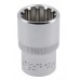 Головка торцевая универсальная Spline,квадрат 1/2",18мм,длина 38мм. YATO YT-1470