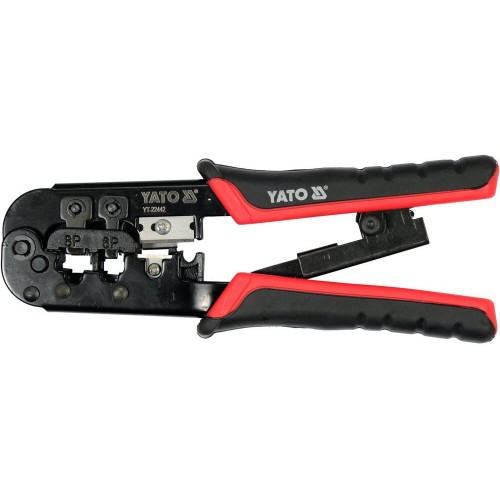 Кліщі для обтискання та зачистки проводів YATO, тип RJ45, RJ11, L=190 мм YT-22442