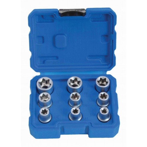 Набор головок E-TORX Е10-Е24, 1/2" – 9 единиц SATRA S-SE912