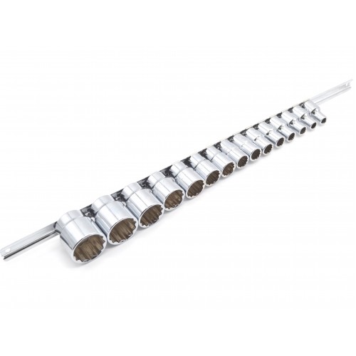 Набор головок 12-гр. 1/2" 15ед. от 8 до 32мм (на планке) TOPTUL GAAQ1603U-12
