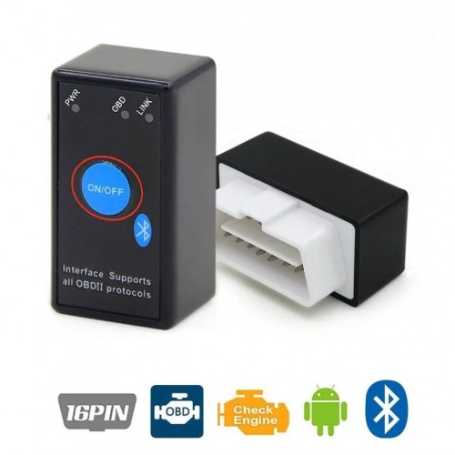 Діагностичний Bluetooth міні-сканер з кнопкою  ON/OFF  OBD2 1.5 ELM327