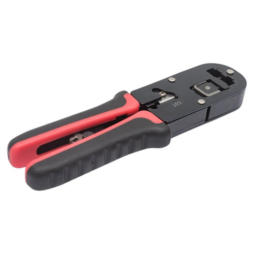 Кліщі для обтиску конекторів витої пари RJ45/RJ8 (RJ11/12),тріскачкові. FORCE 68012 F