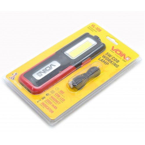 Аккумуляторный фонарь"VOIN", 5W-COB+3W XPE/ 2000mAh ( VL-109)
