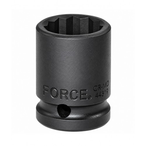 Головка ударна 1/2",12-гранна,23мм, довжина 43мм. FORCE 44823 F
