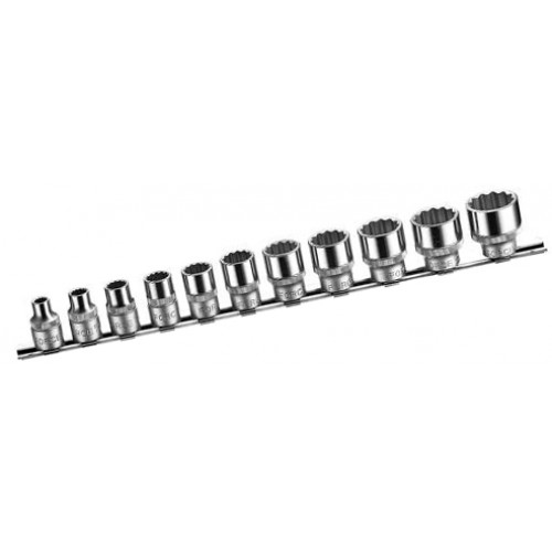 Набор 12-гранных дюймовых головок 1/4"-7/8",квадрат 3/8",11шт. FORCE 3113S F