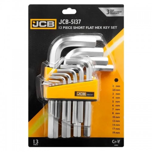 Haбир Г-образных ключей шестигранных JCB Tools 2 мм - 19 мм 13шт. JCB-5137
