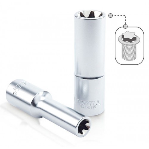 Головка торцева довга TORX E10, квадрат 1/4", довжина 50мм. TOPTUL BAEH0810