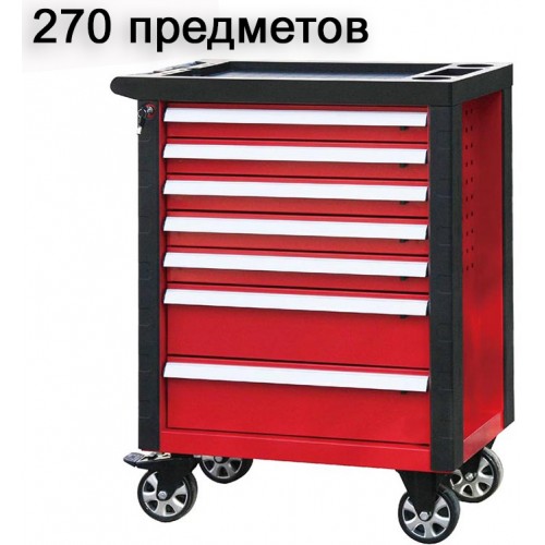 Тележка с инструментом 240 ед. 7 выдвижных секций TORIN TBR5807A-X