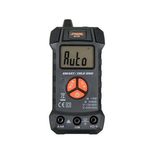 Мультиметр электрических параметров VOREL: 0-10 А, 0-600 В AC/D с LCD-дисплеем (81772)