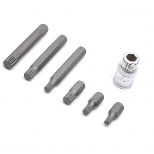 Набор насадок 1/2",10мм, SPLINE 7ед. 4072 FORCE