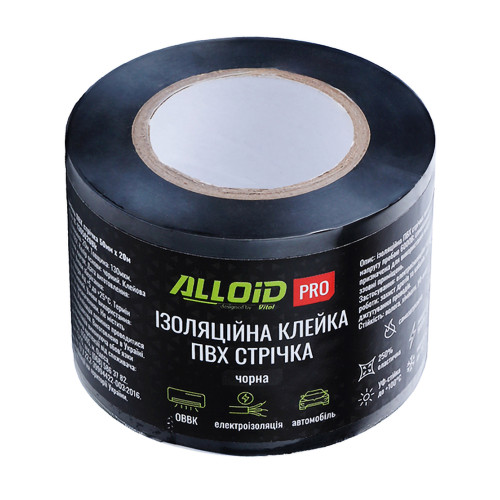 Изоляционная лента ПВХ 50мм × 20м,130мкм,черная. Alloid Pro IT-1305020Bk