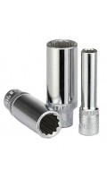 Головка торцевая глубокая 1/4",12-гранная, размер 14мм, длина 50мм. FORCE 5295014 F
