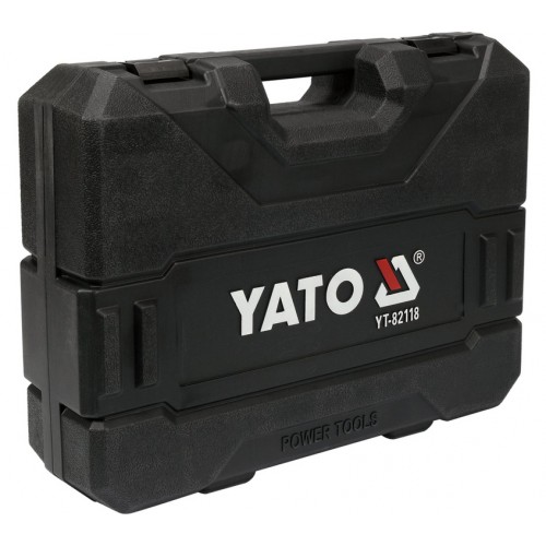 Перфоратор мережевий SDS+ YATO: P= 1100 Вт, J = 4.5 Дж. для свердл Ø≤ 35 мм, 3 свердла і 2 піки [2]