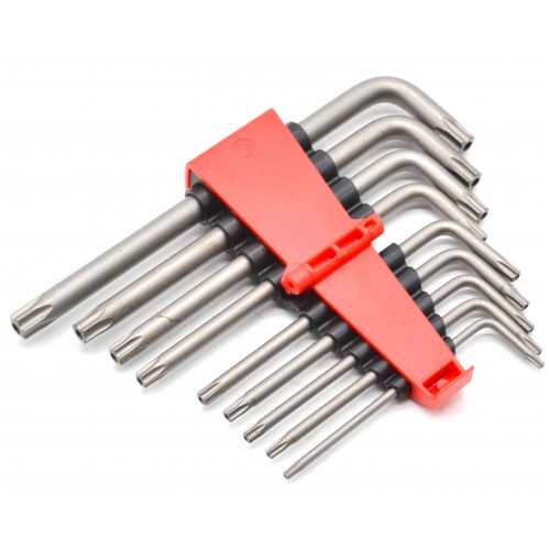 Набір ключів Torx T10H-T50H, з отвором довгих 9ін. 5098LT FORCE