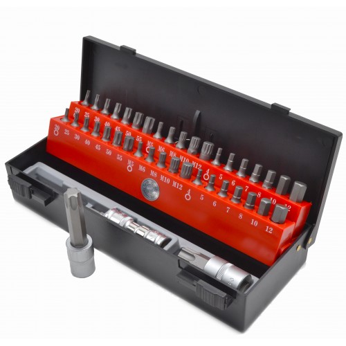 Набор насадок HEX,TORX,SPLINE44ед.вертикальное расположение бит 4441C FORCE
