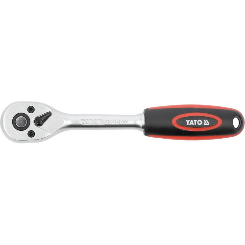 Тріскачка YATO : квадрат 3/8", L= 210 мм, 90зубців YT-03242