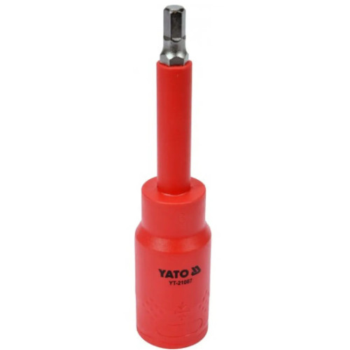 Насадка торцевая диэлектрическая HEX 6мм,1/2",120мм,VDE 1000В. YATO YT-21087