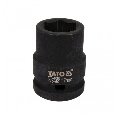 Головка торцевая ударная 1/2",6-гранная,17мм, длина 39мм. YATO YT-1007