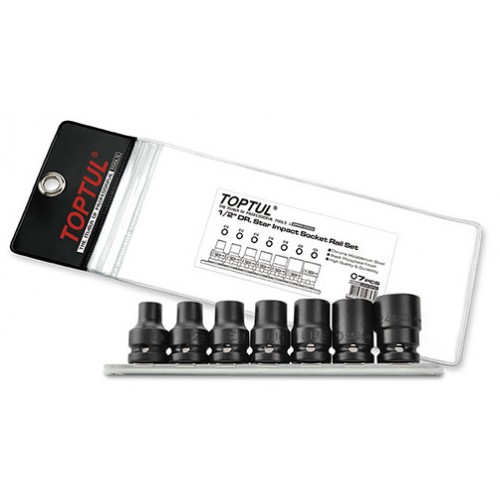 Набор ударных головок 1/2",E10-E24, внешний TORX,7 предметов. TOPTUL GDAG0701