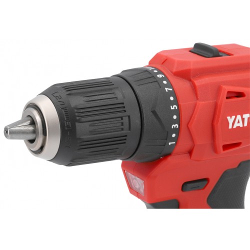 Шуруповерт-дриль акум/безщітковий YATO:18V, Li-Ion, KM- 45 Нм, патрон Ø≤13 мм (БЕЗ АКУМУЛЯТОРА) [10]