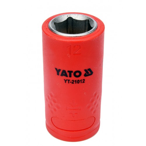 Головка торцева діелектрична VDE 3/8",6-гранна, 12мм, довжина 45мм. YATO YT-21012