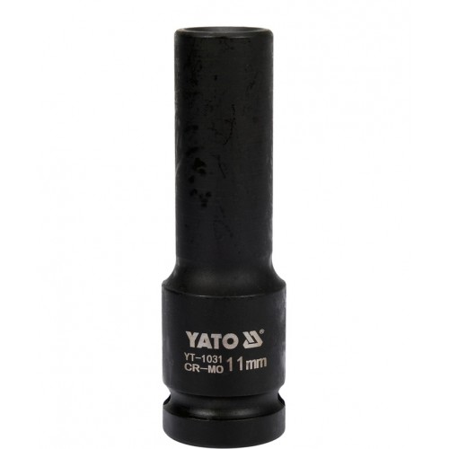 Головка торцевая ударная глубокая 1/2",6-гранная,11мм, длина 78мм. YATO YT-1031