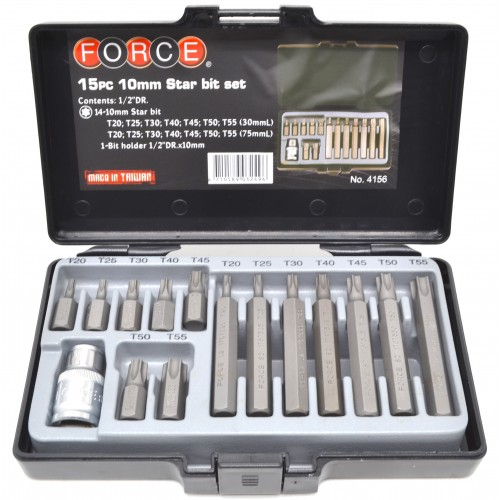 Набір насадок 1/2", 10мм, TORX 15од. 4156 FORCE