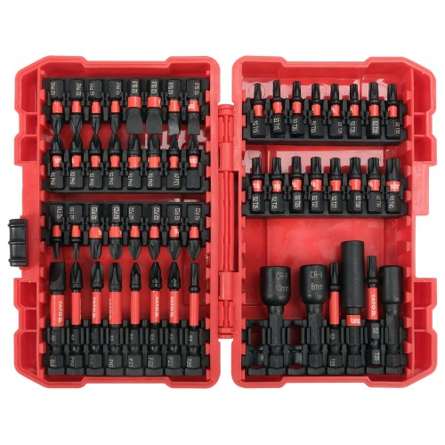 Набір біт ударних YATO PH, PZ, Torx, SL торц 6,8,10 з тримачем 1/4", 54елем. YT-04617