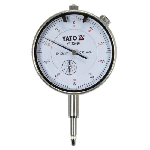 Індикатор контролю биття дисків і валів, 0-10мм. YATO YT-72450