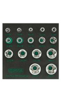 Набор головок Torx Plus EPR для Tesla 1/4",3/8",1/2" (6EPR–32EPR),16 предметов. TOPTUL GABF1601