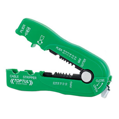 Знімач ізоляції мультифункціональний (стрипер) 0,8–2,6мм²,117мм.TOPTUL DIDA1020 