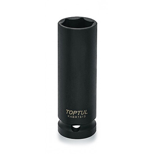 Головка торцева ударна глибока тонкостінна 1/2",6-гранна,21мм. TOPTUL KABX1621