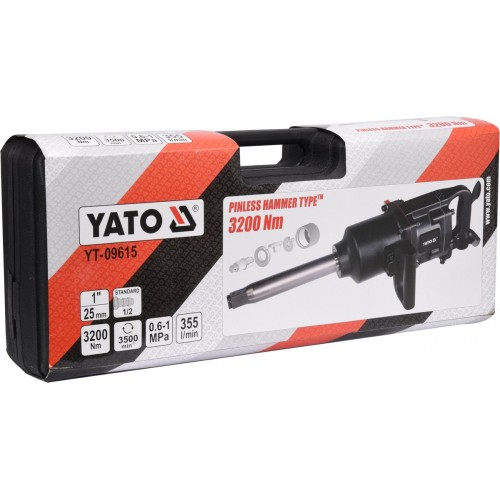 Пневматичний гайковерт 1" 3200 Нм (довгий вал) YATO YT-09615