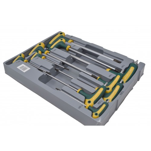 Набор ключей TORX с отверстием Г-образная рукоятка T-10H-T-55H 10 ед FORCE 51010T F