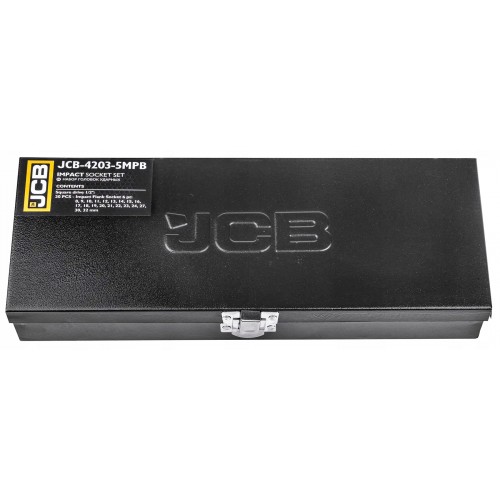 Набор ударных головок 20 ед. 1/2" (6-гр.) (8-32 мм) JCB Tools JCB-8081-5MPB