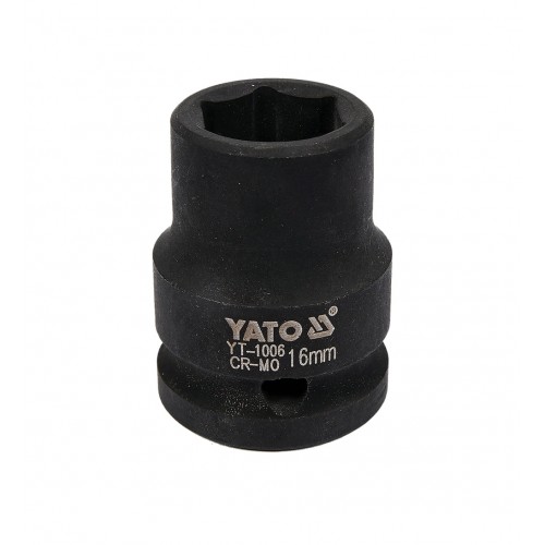 Головка торцевая ударная 1/2",6-гранная,16мм, длина 39мм. YATO YT-1006