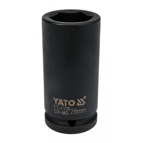 Головка торцевая ударная глубокая 3/4",6-гранная,28мм, длина 90мм. YATO YT-1128