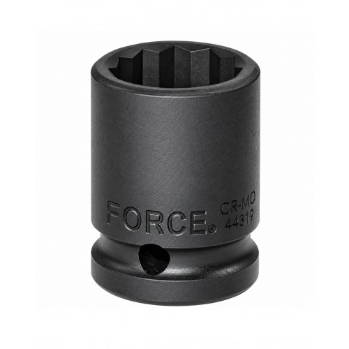 Головка ударна 1/2",12-гранна,21мм, довжина 38мм. FORCE 44821 F