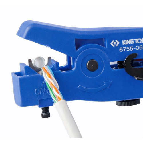 Стриппер для снятия изоляции и резки кабеля 2,6–8,0мм,125мм.KING TONY 6755-05