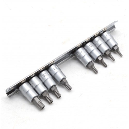 Набор головок-бит 1/4" Torx с отвестием 8 пр. (T8-T40) 20812T FORCE