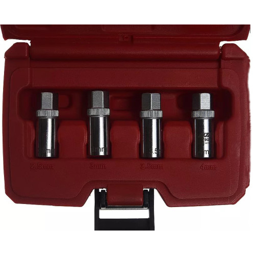 Набор шпильковёртов для извлечения свечей накаливания 2.5–4.0мм, 4шт. 7904 JTC