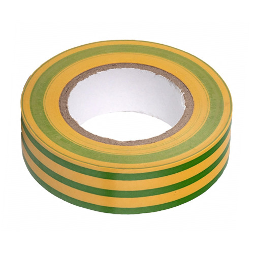 Изоляционная лента ПВХ 19мм × 20м,130мкм,желто-зеленая. Alloid IT-1301920YG