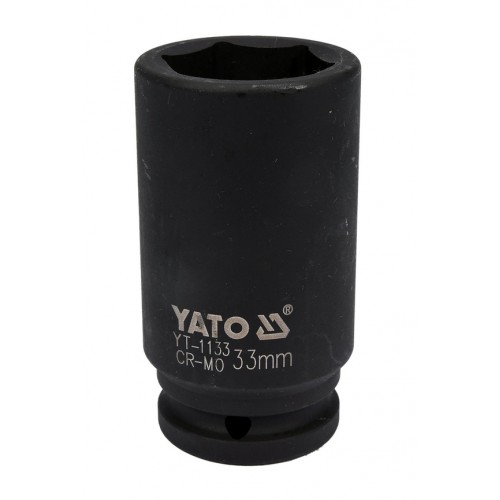 Головка торцевая ударная глубокая 3/4",6-гранная,33мм, длина 90мм. YATO YT-1133