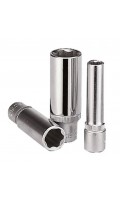 Головка торцевая глубокая Surface Drive,квадрат 1/4",8мм, длина 50мм. FORCE 5275008 F
