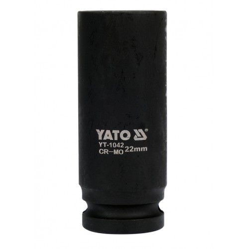Головка торцева ударна глибока 1/2",6-гранна,22мм, довжина 78мм. YATO YT-1042